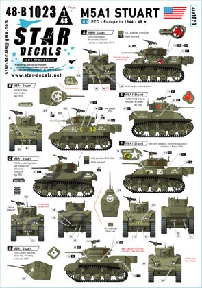 1:48 US M5A1 Stuart. NW Europe in 1944-45.