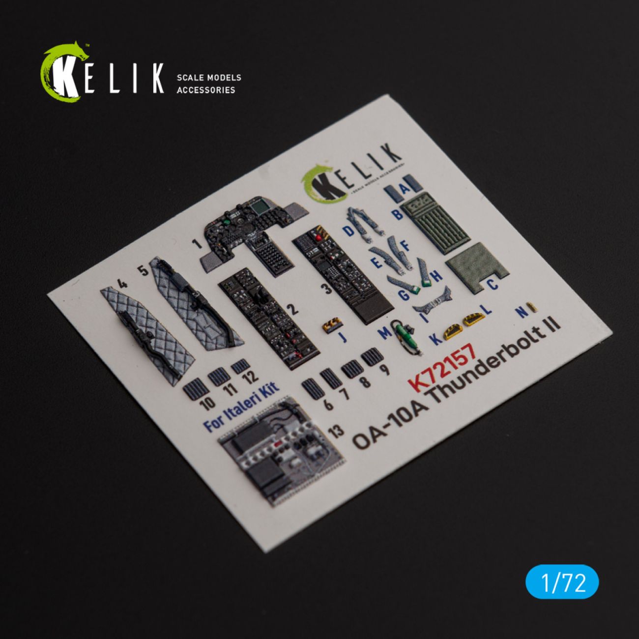 1:72 OA-10A Thunderbolt - interior 3D decals for Italeri kit