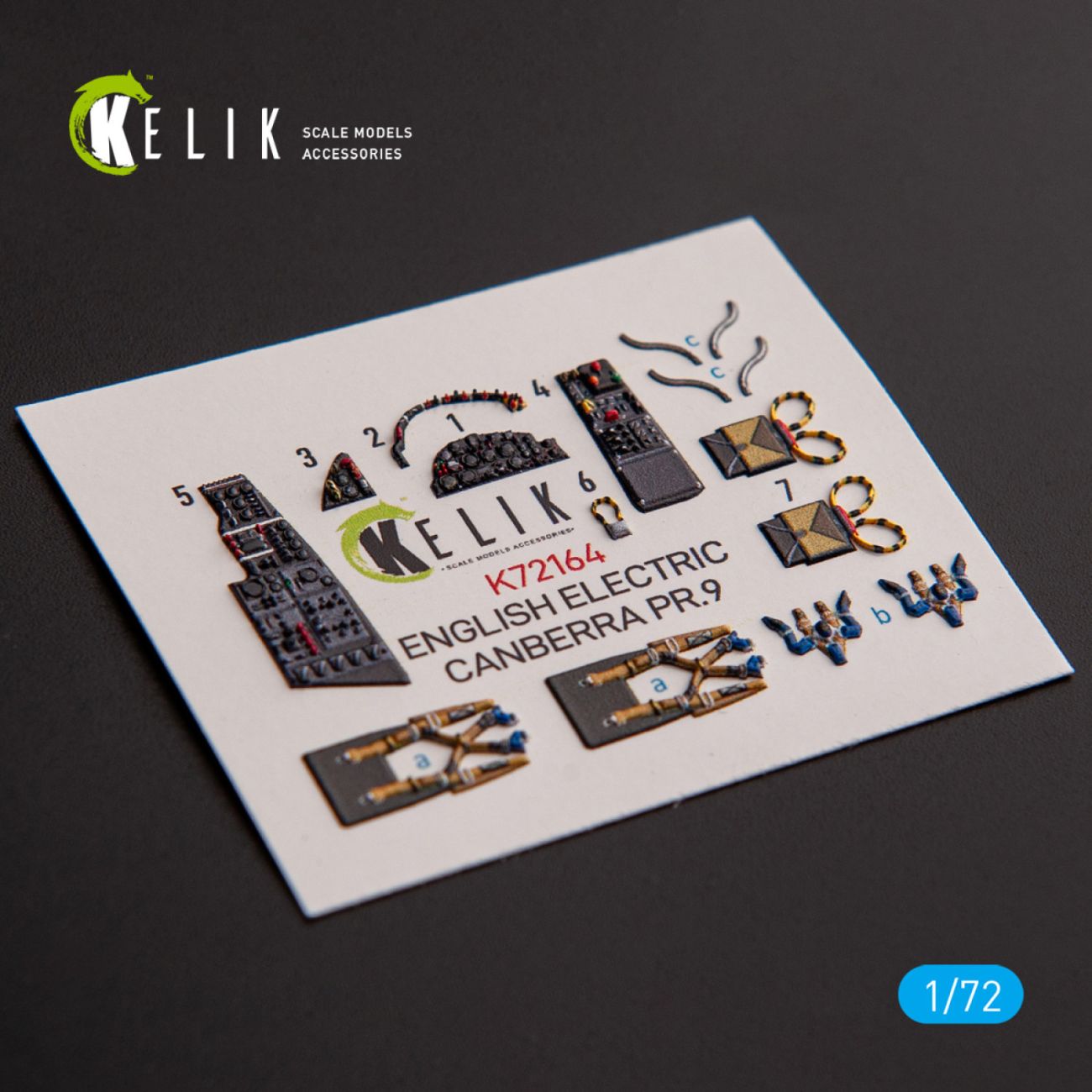 1:72 English Electric Canberra PR.9 - interior 3D decals for Airfix kit