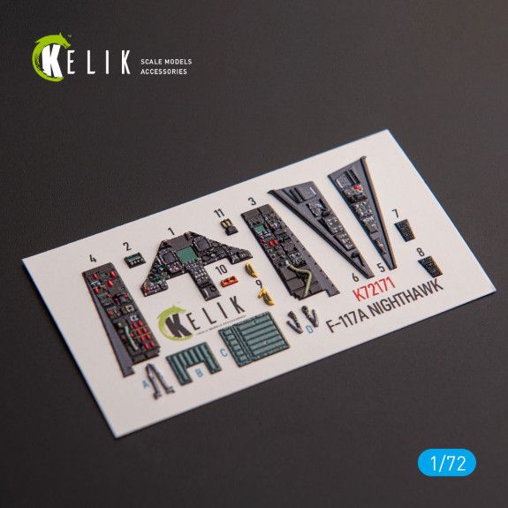 1:72 F-117A NIGHTHAWK - interior 3D decals for Academy kit