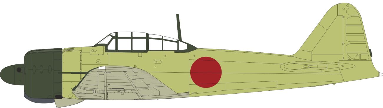 1:32 Mitsubishi A6M2 Zero national marking