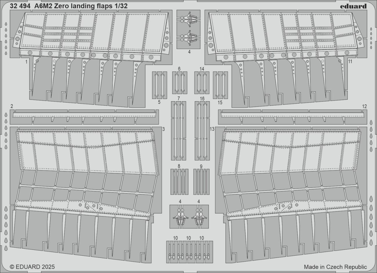 1:32 Mitsubishi A6M2 Zero landing flaps