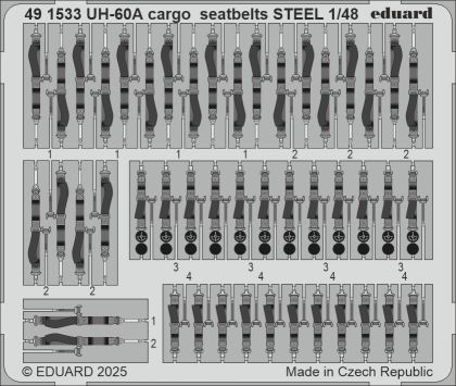 1:48 Sikorsky UH-60A cargo seatbelts STEEL