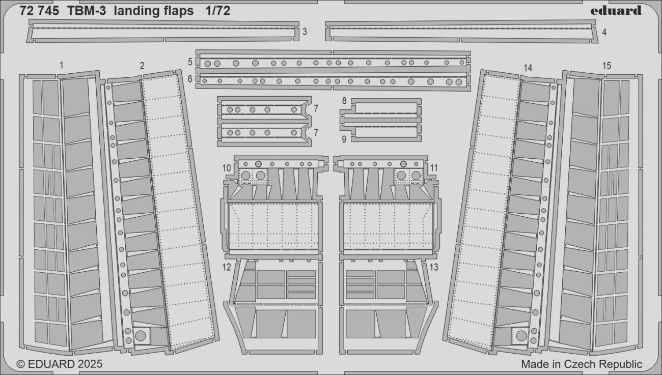 1:72 Grumman TBM-3 Avenger landing flaps