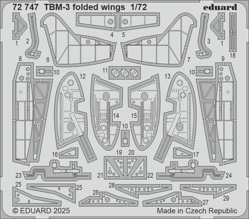 1:72 Grumman TBM-3 Avenger folded wings details