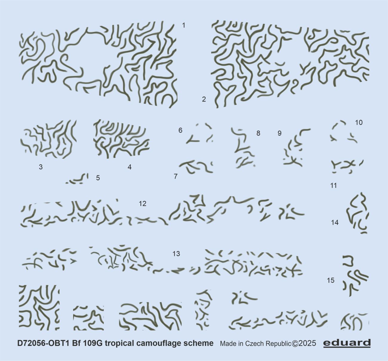 1:72 Bf-109G tropical camouflage scheme
