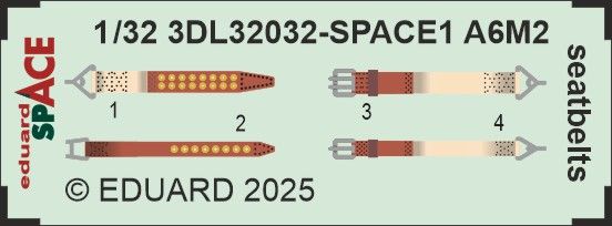 1:32 Mitsubishi A6M2 Zero seatbelts SPACE