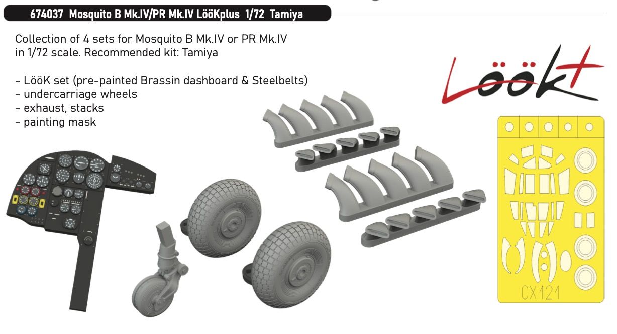 1:72 de Havilland Mosquito B Mk.IV/PR Mk.IV LooKplus