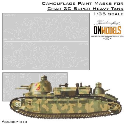 1:35 Camouflage Paint Masks For Char 2C Meng Model Super Heavy Tank