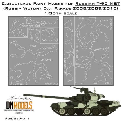 1:35 Camouflage Paint Masks For Russian T-90A MBT Victory Day Parade