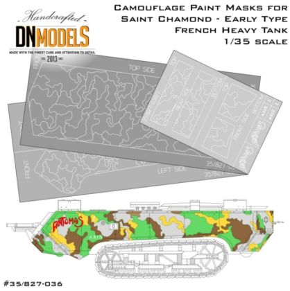 1:35 Camouflage Paint Masks For Saint Chamond And Insignia