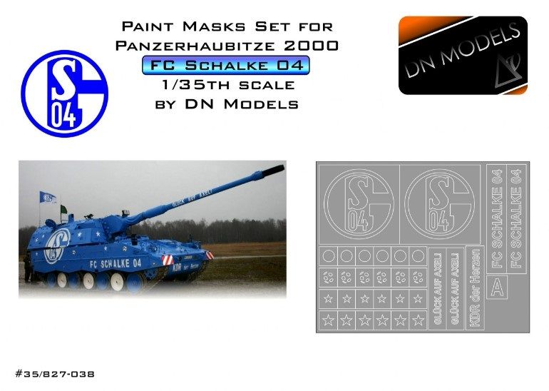 1:35 Paint Masks Set For Panzerhaubitze 2000 F.C. Schalke 04