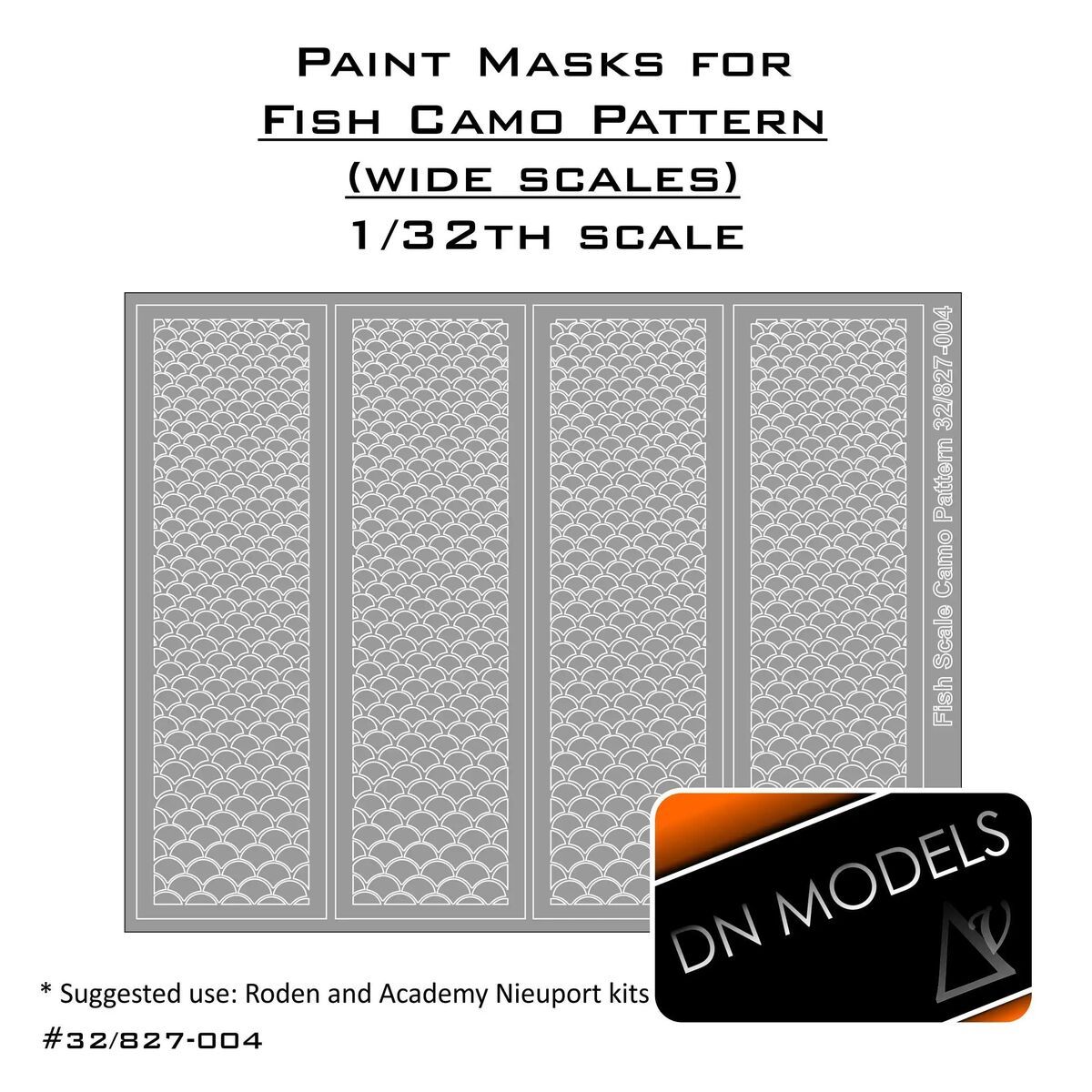 1:32 Paint Masks For Fish Camo Pattern Wide WW I