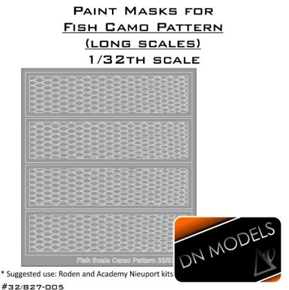 1:32 Paint Masks For Fish Camo Pattern Long WW I