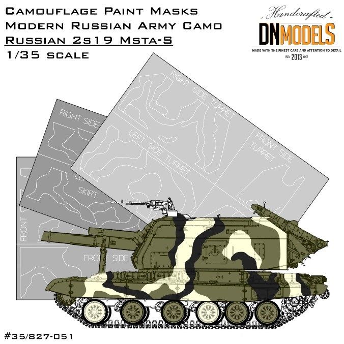 1:35 Msta-S Modern Russian Camo Paint Mask Set