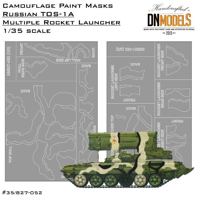 1:35 TOS-1A Multiple Rocket Launcher Camo Paint Mask Set