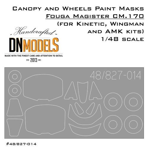1:48 Canopy And Wheels Paint Masks For Fouga Magister CM.170