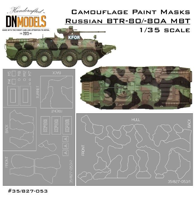 1:35 Camouflage Paint Masks For Russian BTR-80/BTR-80A MBT