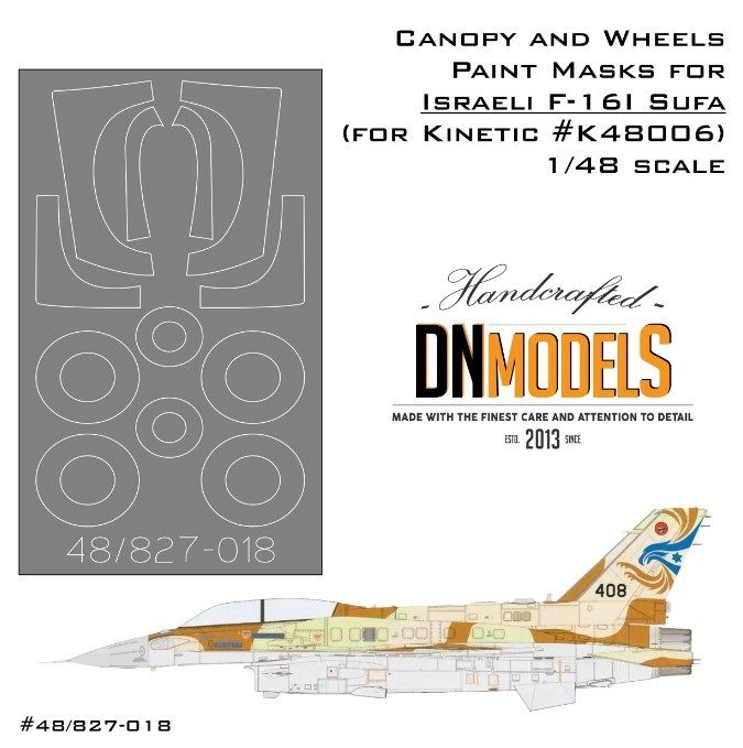 1:48 Canopy And Wheels Paint Masks For IAF F-16I Sufa