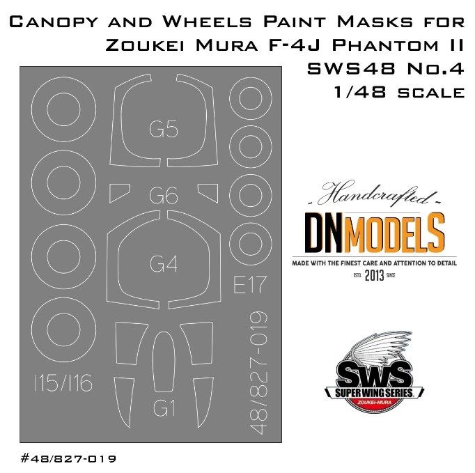 1:48 Canopy And Wheels Paint Masks For F-4J Phantom II Zoukei-Mura SWS