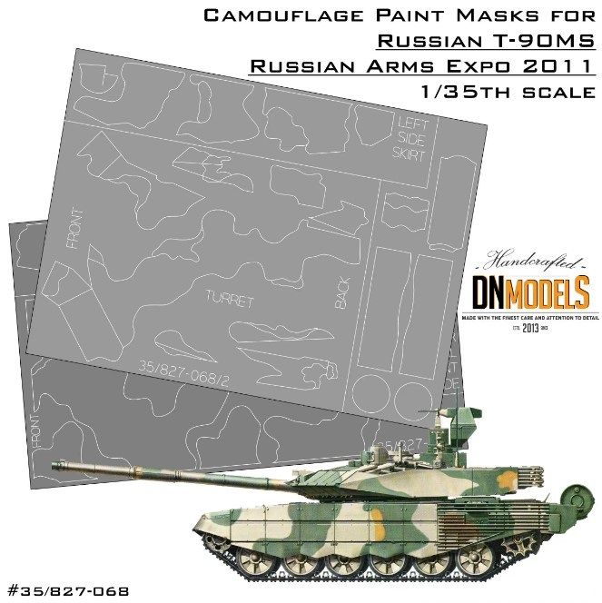 1:35 Russian T-90MS Camouflage Paint Masks RAE 2011