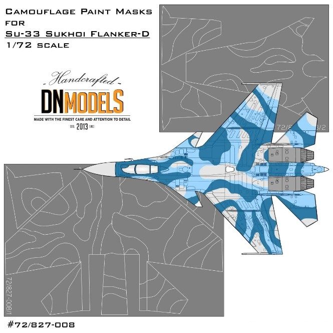 1:72 Camouflage Paint Masks For Su-33 Flanker-D