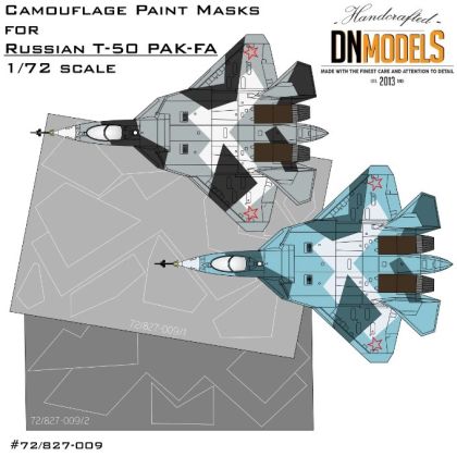 1:72 Splinter Camouflage Paint Masks For Sukhoi PAK-FA T-50