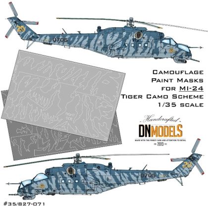 1:35 Camouflage Paint Masks For Mil Mi-24 Tiger Camo Scheme
