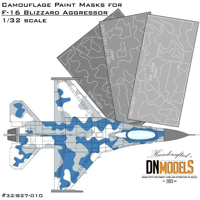 1:32 Camouflage Paint Masks For F-16 Blizzard Aggressor