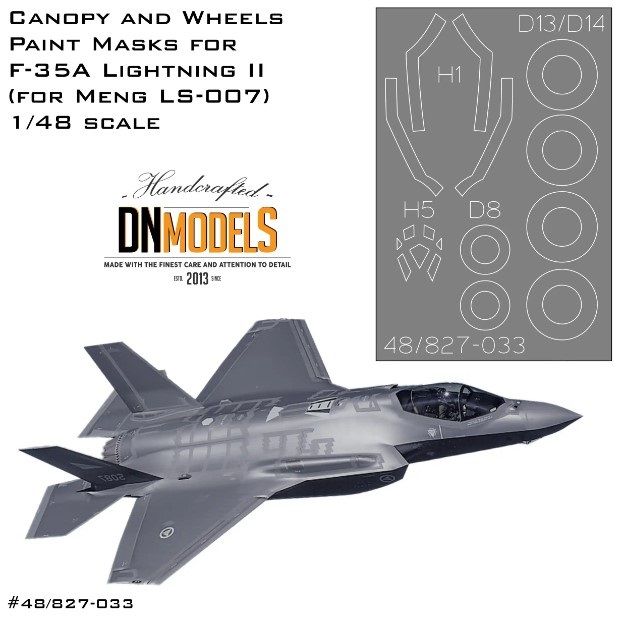 1:48 Canopy And Wheels Paint Masks For F-35A Lightning II For Meng Model Kits