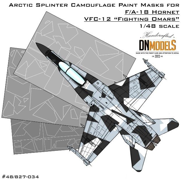 1:48 Arctic Splinter Camo Paint Masks For F/A-18 Hornet Aggressor