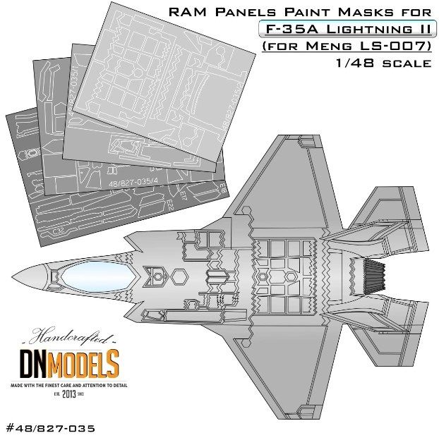 1:48 RAM Panels Paint Masks For F-35A Lightning II