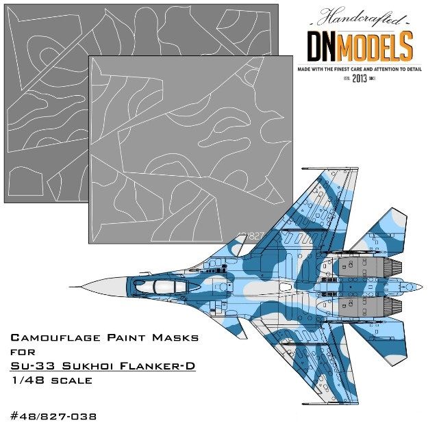 1:48 Camouflage Paint Masks For Su-33 Flanker-D