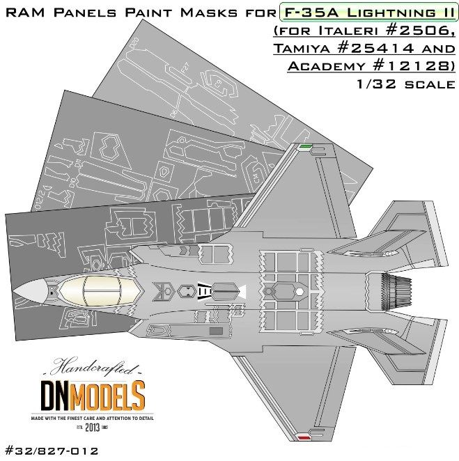 1:32 RAM Panels Paint Masks For Italeri F-35A Lightning II