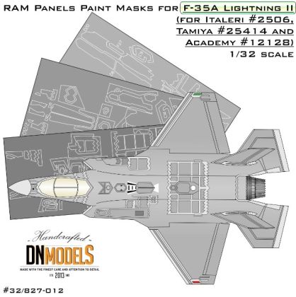 1:32 RAM Panels Paint Masks For Italeri F-35A Lightning II