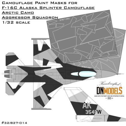 1:32 Camouflage Paint Masks For F-16C Alaska Arctic Splinter Aggressor