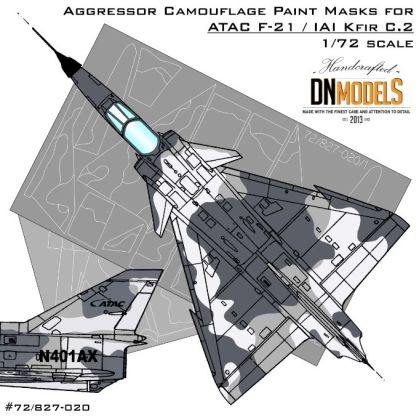 1:72 Aggressor Camouflage Paint Masks For ATAC F-21/IAI Kfir C2