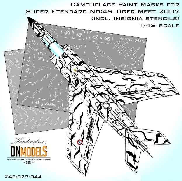 1:48 Camouflage Paint Masks For Super Etendard Tiger Meet 2007 And Insignia Stencils