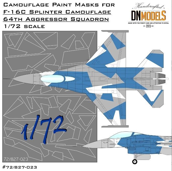 1:72 Camouflage Paint Masks For Splinter F-16C 64th Aggressor Squadron