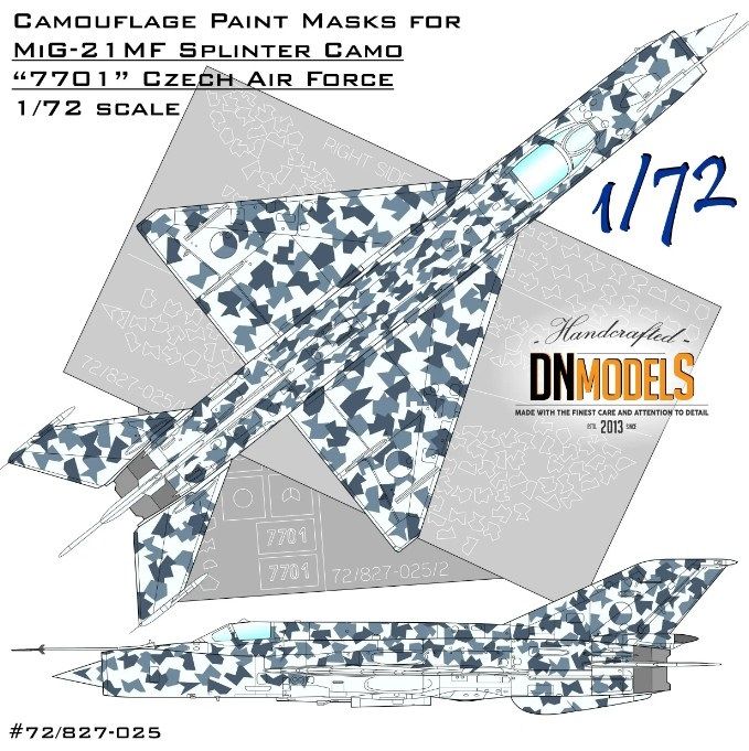 1:72 Czech Splinter 7701 - Camouflage Paint Masks For MiG-21