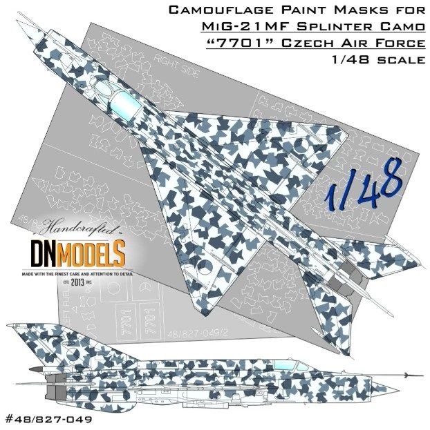 1:48 Czech Splinter 7701 - Camouflage Paint Masks For MiG-21 V.2