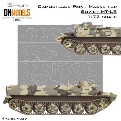 1:72 MT-LB Amphibious Vehicle Modern Russian Camouflage Paint Mask Set