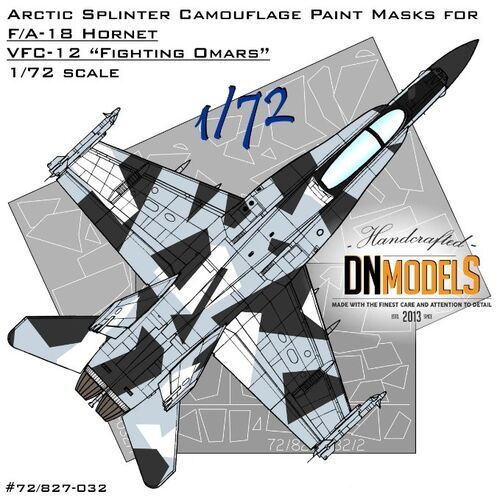 1:72 F/A-18 Hornet Aggressor Arctic Splinter Camo Paint Masks