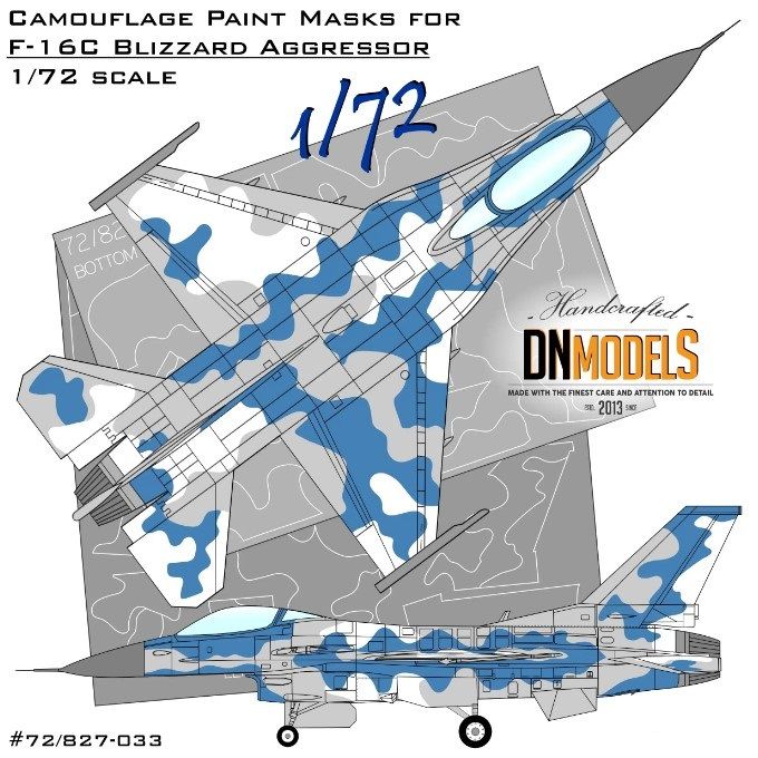 1:72 F-16C Blizzard Aggressor Camouflage Paint Mask Set