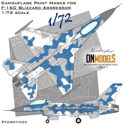 1:72 F-16C Blizzard Aggressor Camouflage Paint Mask Set