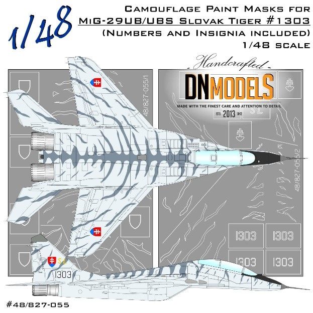 1:48 Slovak Tiger Camo MiG-29UB/UBS Fulcrum-B Paint Mask Set