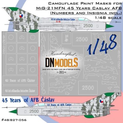 1:48 MiG-21MFN Caslav Air Base Czech Tiger Camouflage Paint Masks
