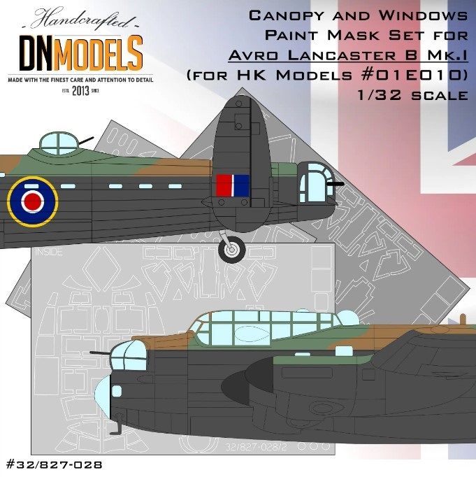 1:32 Avro Lancaster B Mk.I Canopy And Windows Paint Mask Set