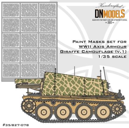 1:35 Giraffe Camouflage Paint Mask Set Ver.1 Axis WW II Armor