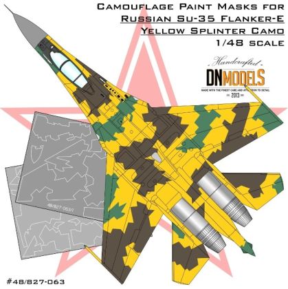 1:48 Su-35 Flanker-E Splinter Camouflage Paint Masks